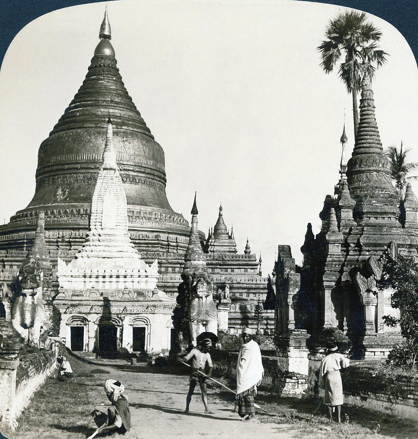 Burma Shwezigon Pagoda Painting By Granger 