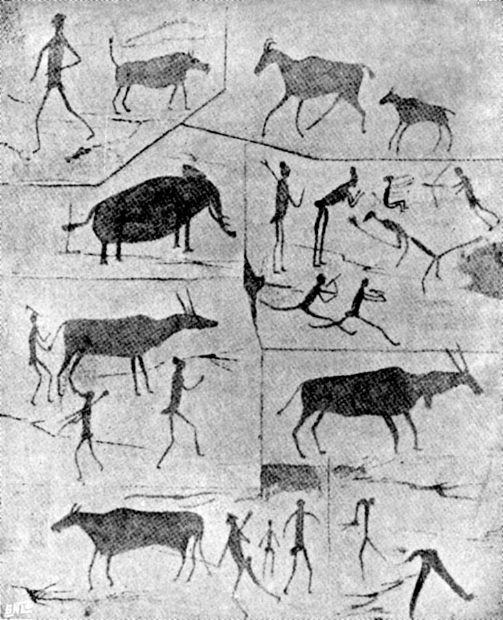 Bushmen Rock Art Paintings #1 Painting by Science Source