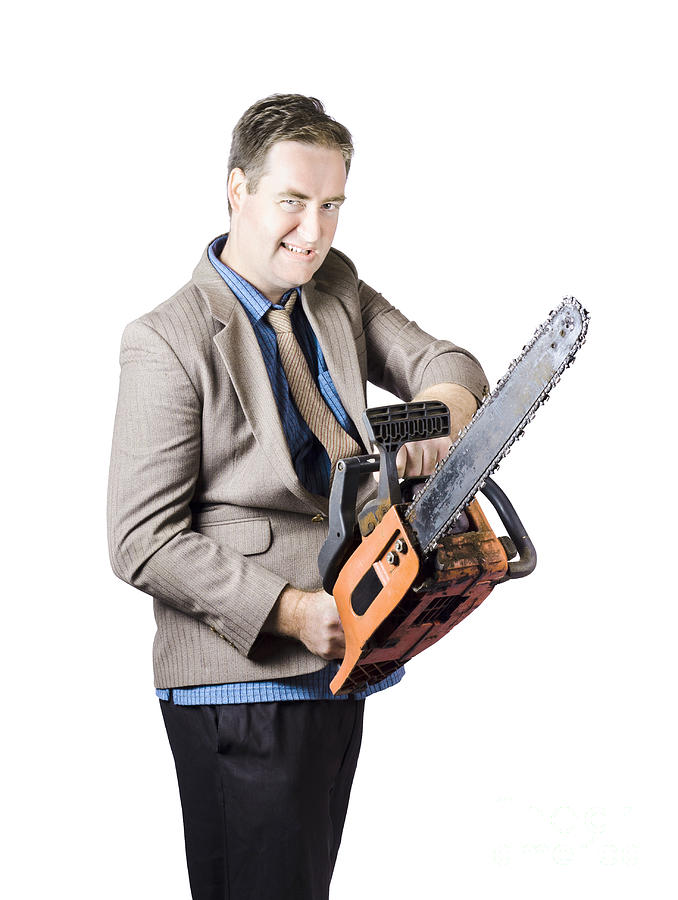 Businessman Holding Chainsaw Photograph By Jorgo Photography Wall Art Gallery