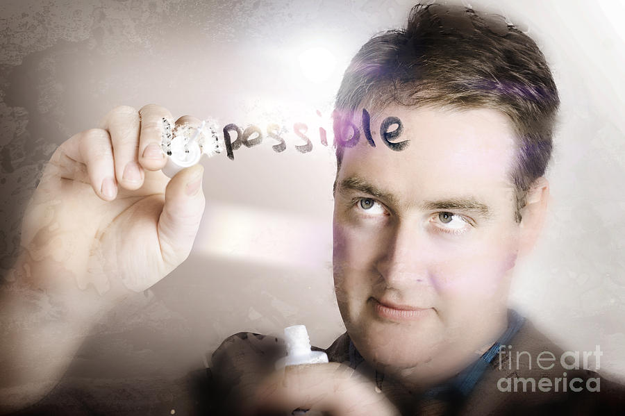Businessman making the impossible possible #1 Photograph by Jorgo Photography