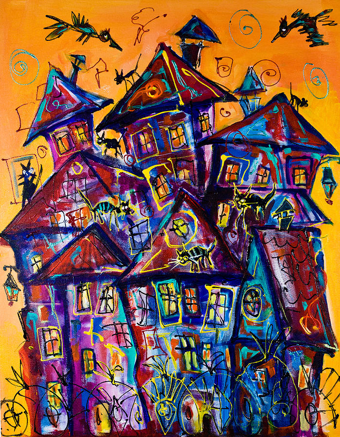 Busy House #1 Painting by Maxim Komissarchik