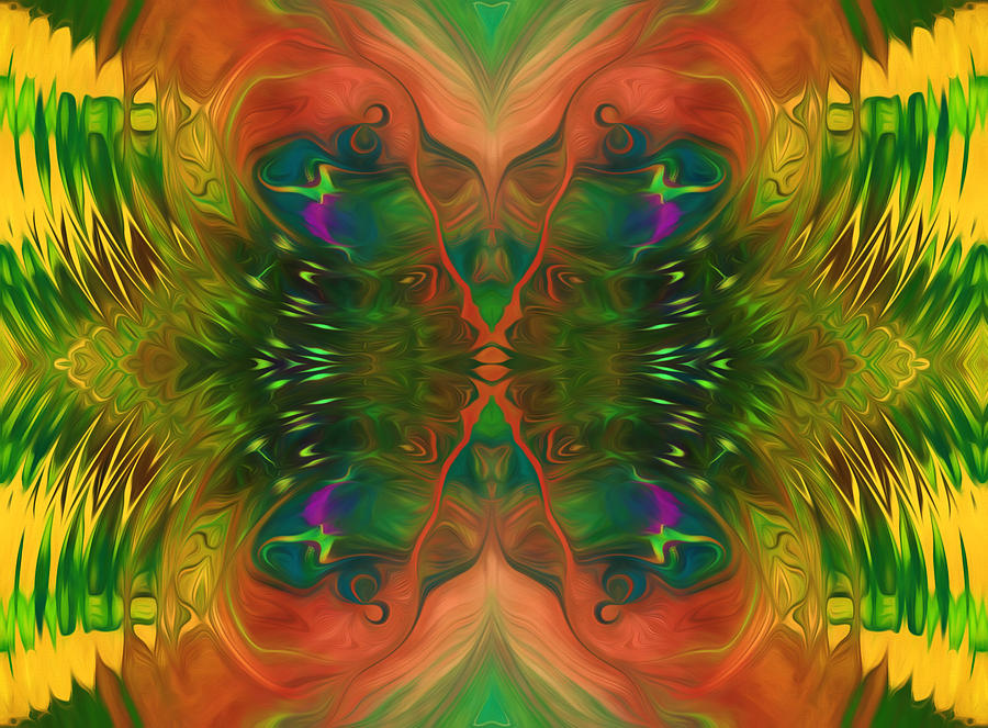 Abstract Mixed Media - Butterfly Matrix by Georgiana Romanovna