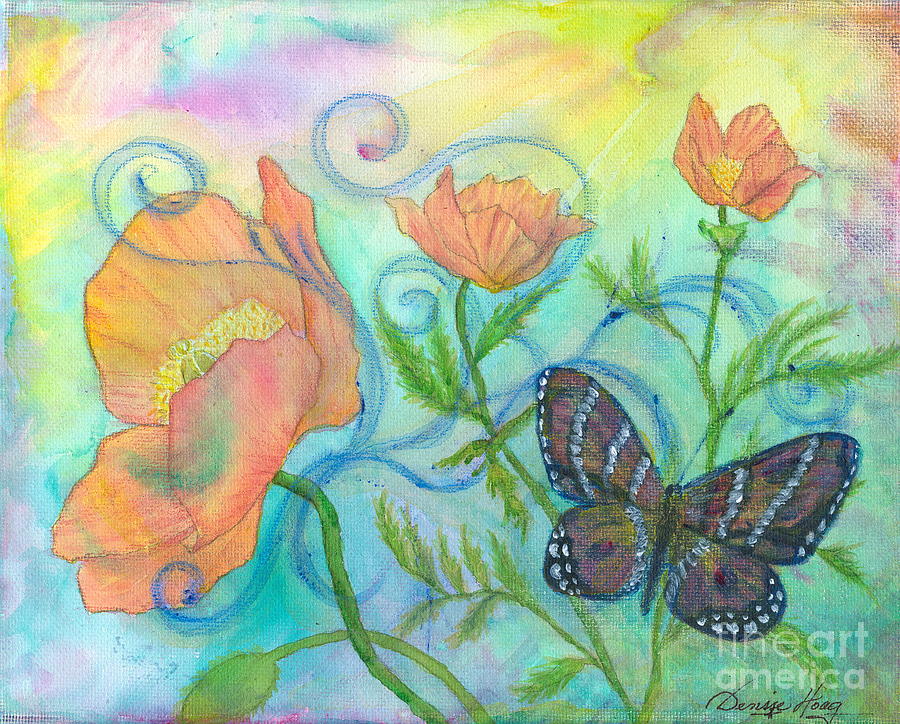 Butterfly Reclaimed #1 Painting by Denise Hoag