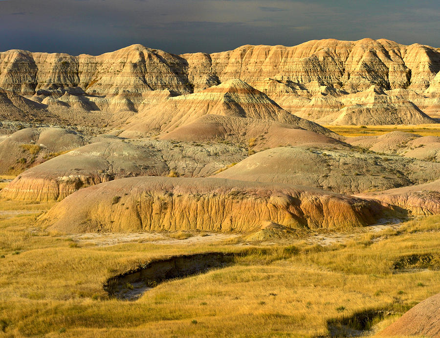Buttes And Prairie Badlands Np South #1 Photograph by Tim Fitzharris