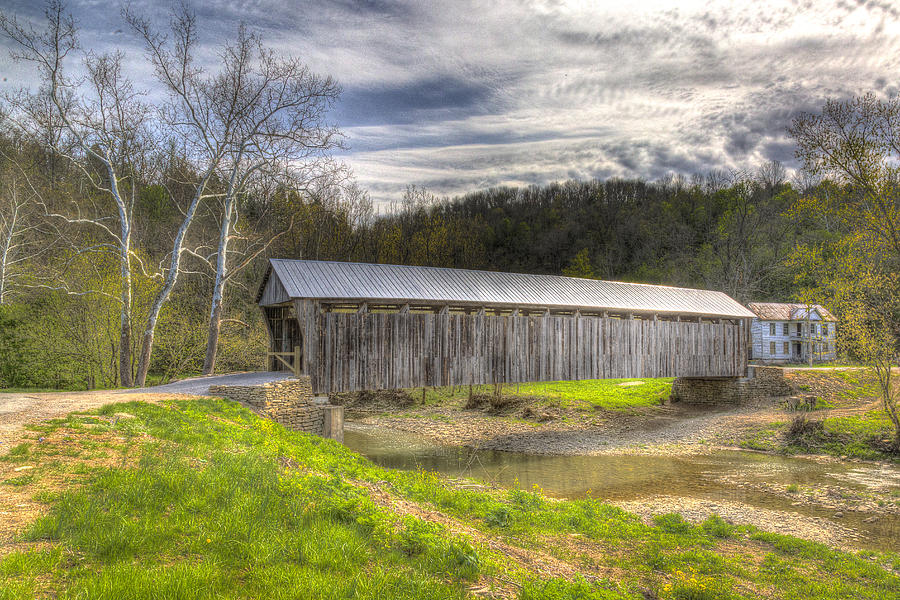 Cabin Creek Covered Bridge Photograph by Jack R Perry