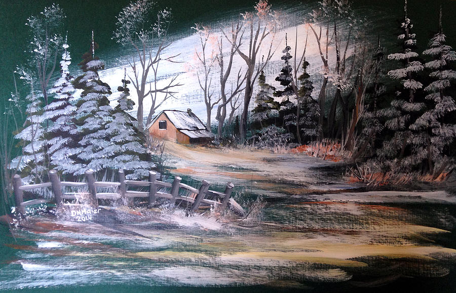 Cabin in the Woods #1 Painting by Dorothy Maier