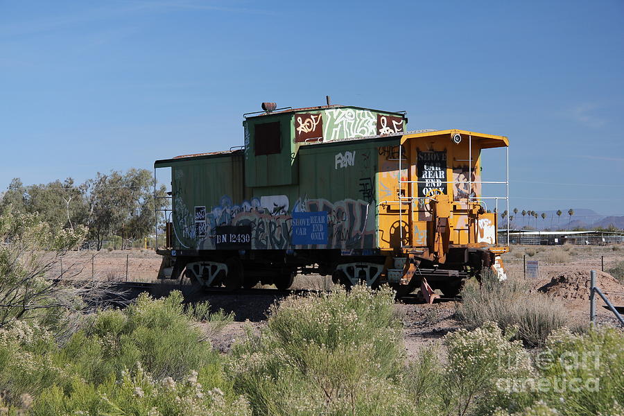 Train Photograph - Caboose  #1 by Diane Lesser