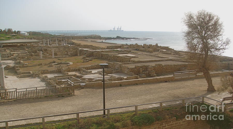 Caesarea Israel ancient Roman remains #1 Photograph by Robert Birkenes