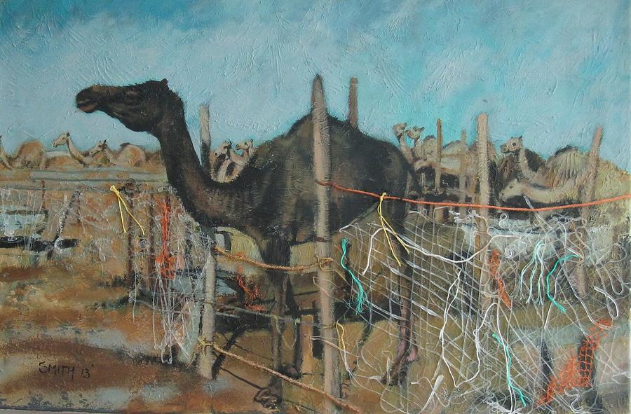 Camel Farm Painting by Tom Smith