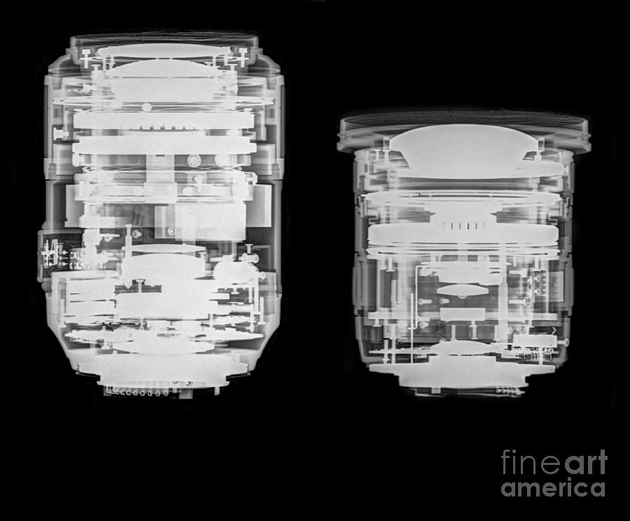 Camera Photograph - Camera lens under x-ray.  #1 by Guy Viner