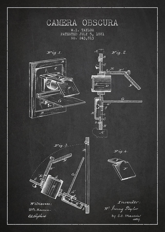 Vintage Digital Art - Camera Obscura Patent Drawing From 1881 #6 by Aged Pixel