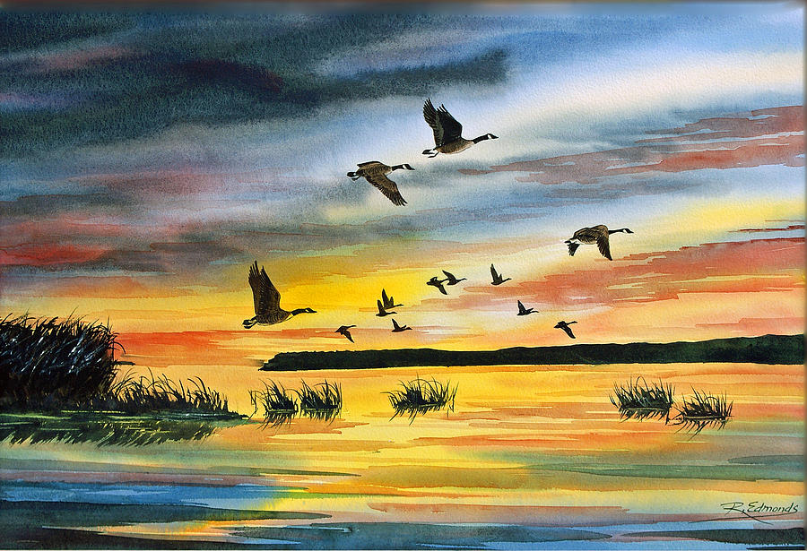 Canadas At Sunset Painting