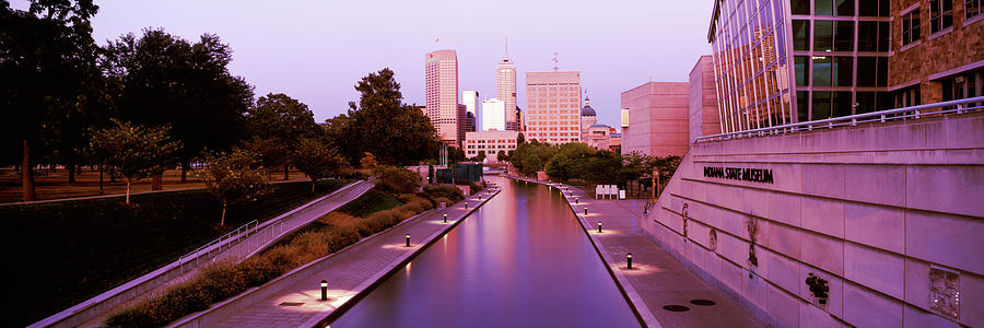 Architecture Photograph - Canal In A City, Indianapolis Canal #1 by Panoramic Images