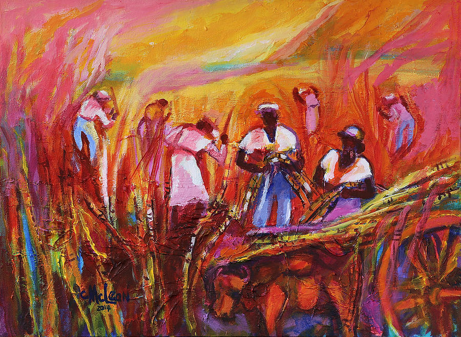 Cane Harvest #2 Painting by Cynthia McLean