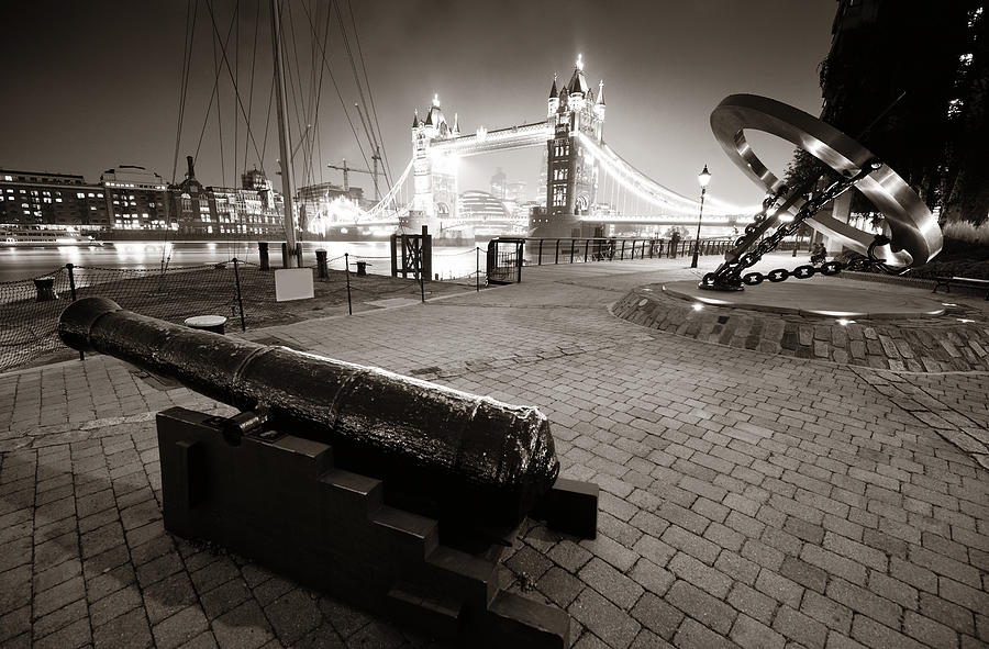 Cannon And Tower Bridge Photograph