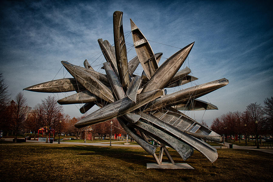 Canoe Sculpture Photograph by Mike Burgquist