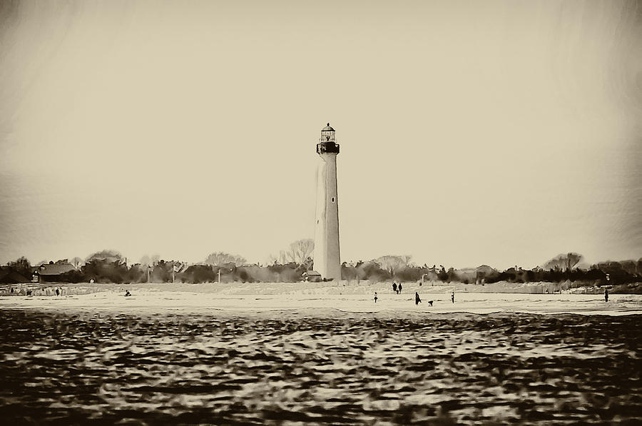 Cape May Lighthouse in Sepia #1 Photograph by Bill Cannon