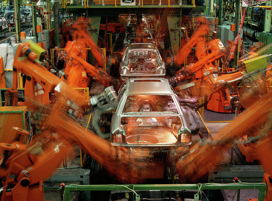 Car Production Line Robots #1 Photograph by Maximilian Stock Ltd/science Photo Library