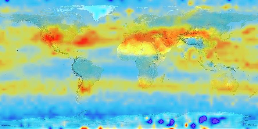 Carbon Dioxide Levels #1 Photograph by Nasa/goddard Space Flight Center/jet Propulsion Laboratory Scientific Visualization Studio