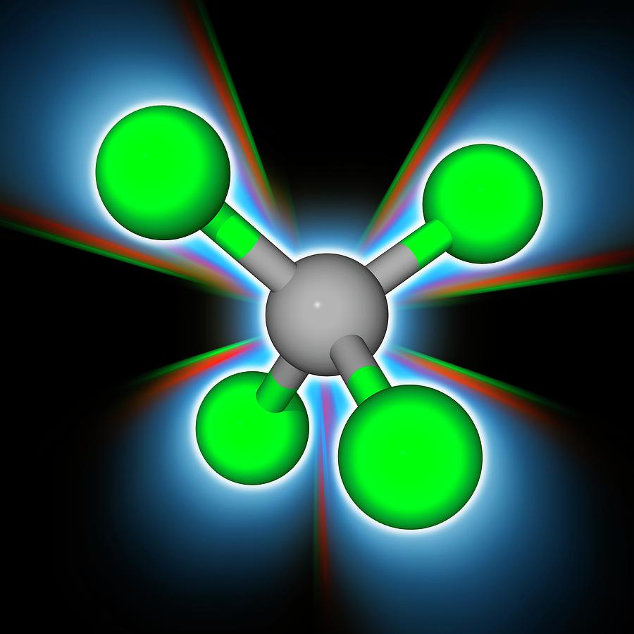 Carbon Tetrachloride Organic Compound Molecule Photograph by Laguna ...