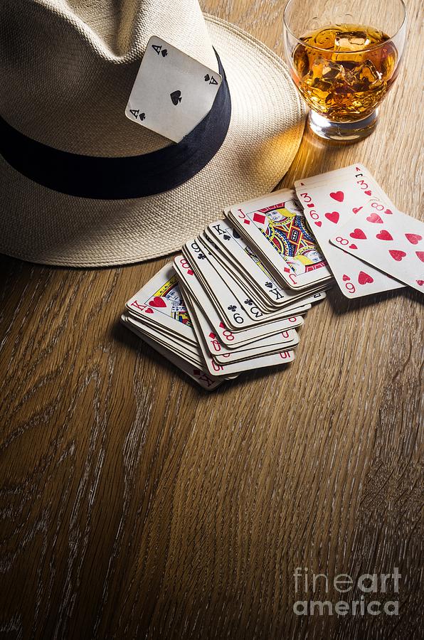 Hat Photograph - Card Gambling #1 by Carlos Caetano