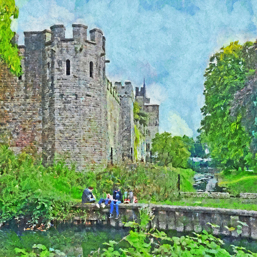 Cardiff Castle and Bute Park #1 Digital Art by Digital Photographic Arts
