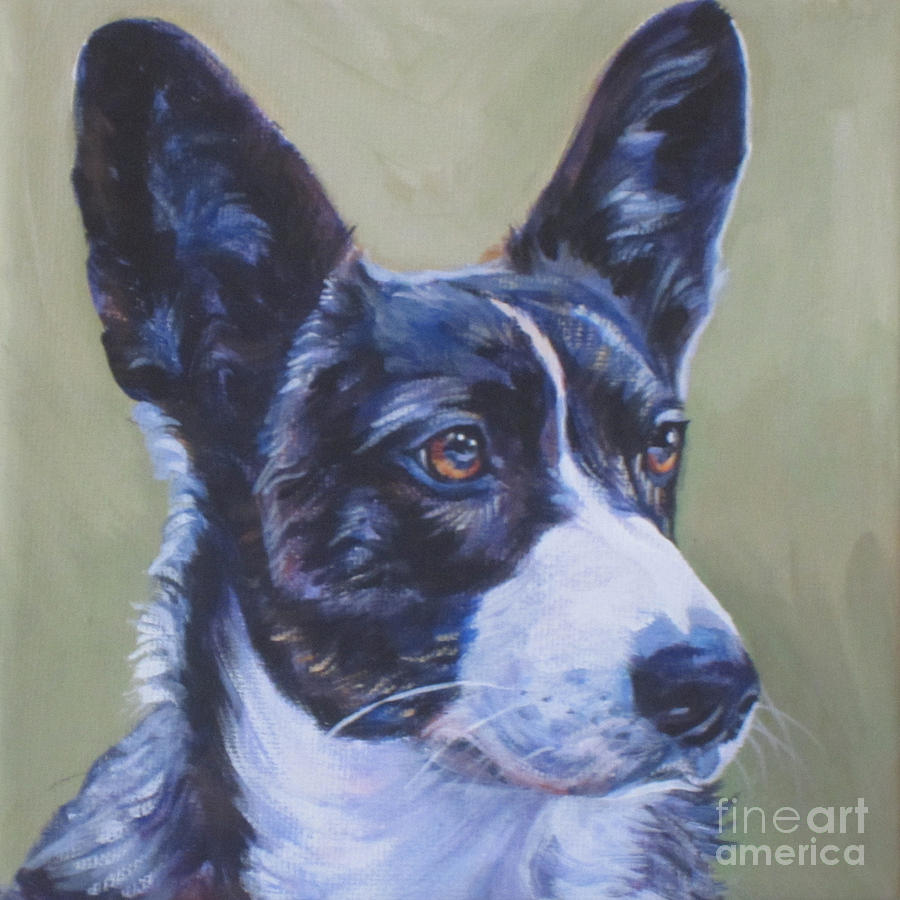 Dog Painting - Cardigan Welsh Corgi #2 by Lee Ann Shepard