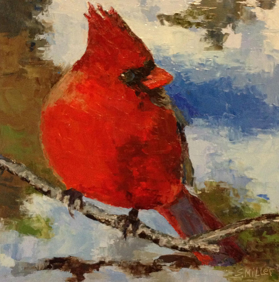 Cardinal #1 Painting by Sylvia Miller