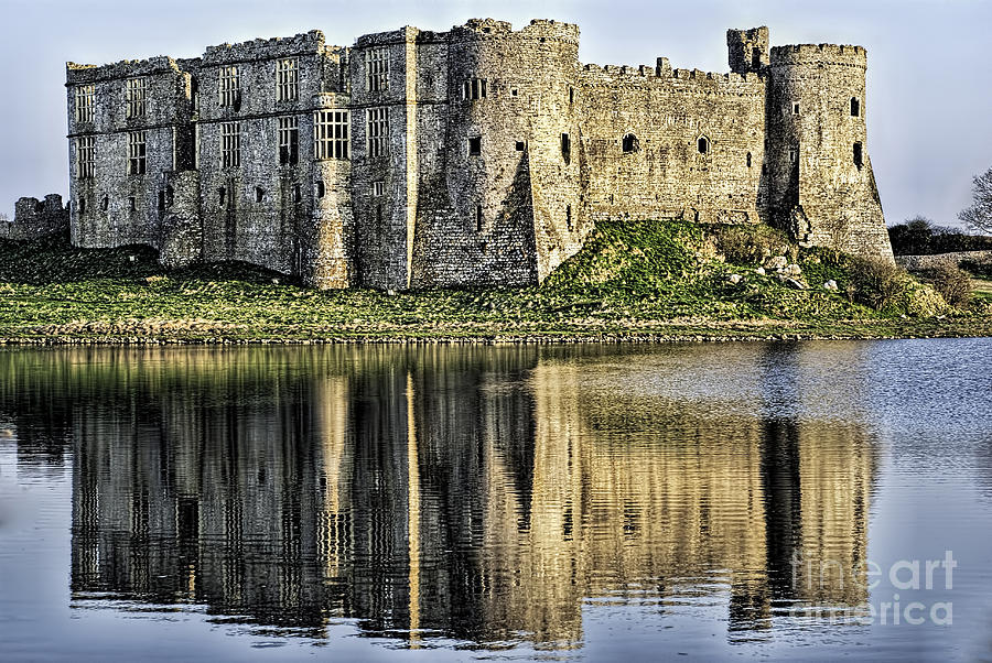Carew Castle Reflections #1 Photograph by Steve Purnell