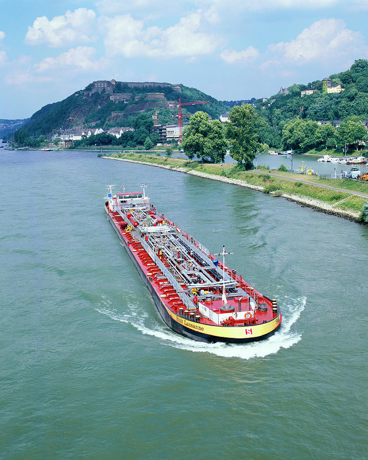 Transportation Photograph - Cargo Barge #1 by Martin Bond/science Photo Library