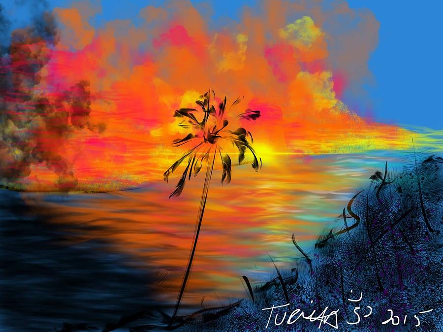 Caribbean Sunset #1 Digital Art by Greg Liotta