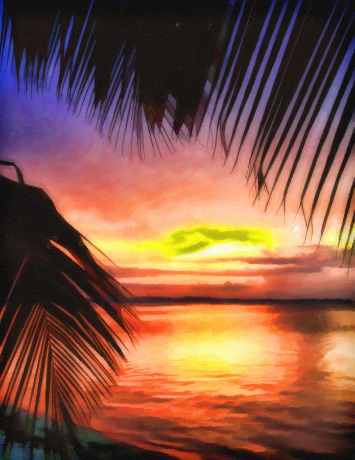 Sunset Digital Art - Caribbean Sunset #1 by Rene Rosado