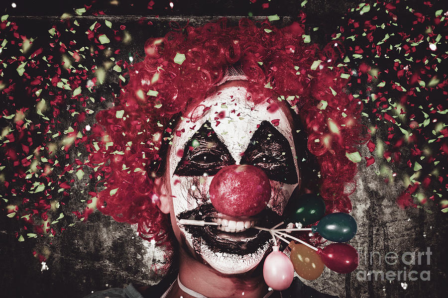 Carnival clown with balloon cake decoration #1 Photograph by Jorgo Photography