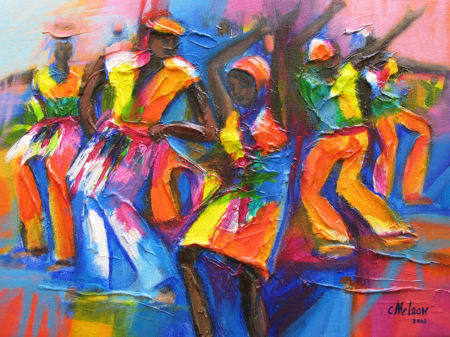 Carnival Jump Up #1 Painting by Cynthia McLean