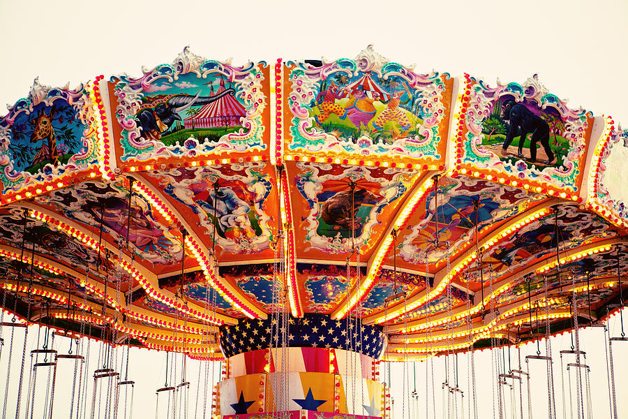 Summer Photograph - Carnival Swings #1 by Kim Fearheiley