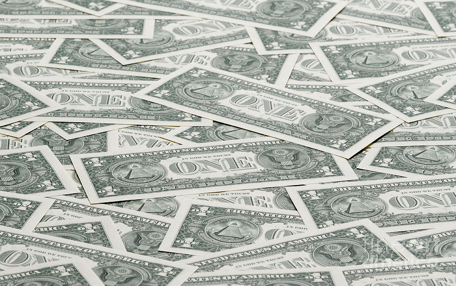 Carpet Of One Dollar Bills #1 Photograph by Lee Avison
