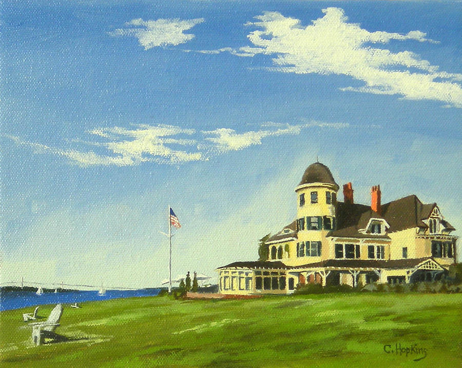 Sunset Painting - Castle Hill Inn Newport Rhode Island #5 by Christine Hopkins