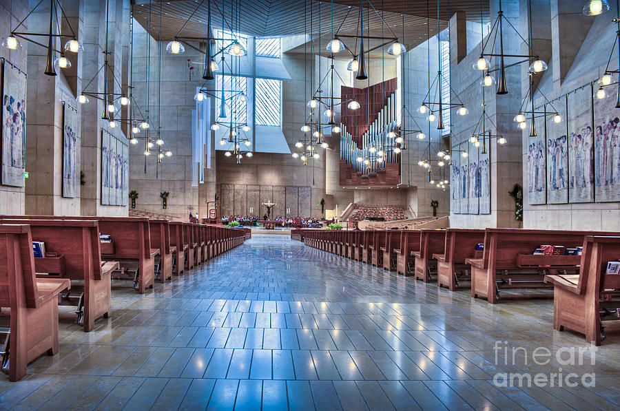 Cathedral Our Lady of the Angels  Photograph by David Zanzinger
