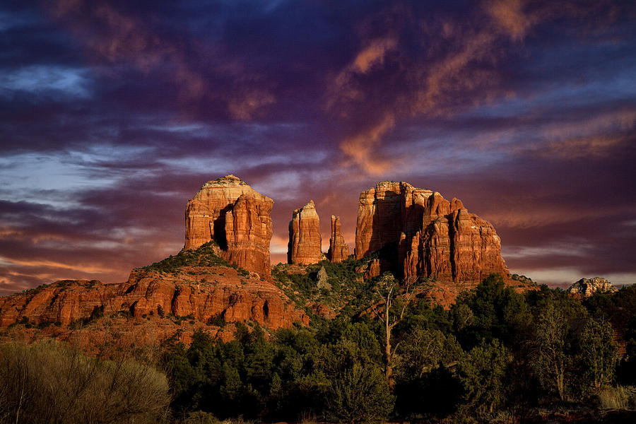 Landmark Photograph - Cathedral Rock #1 by Diana Powell