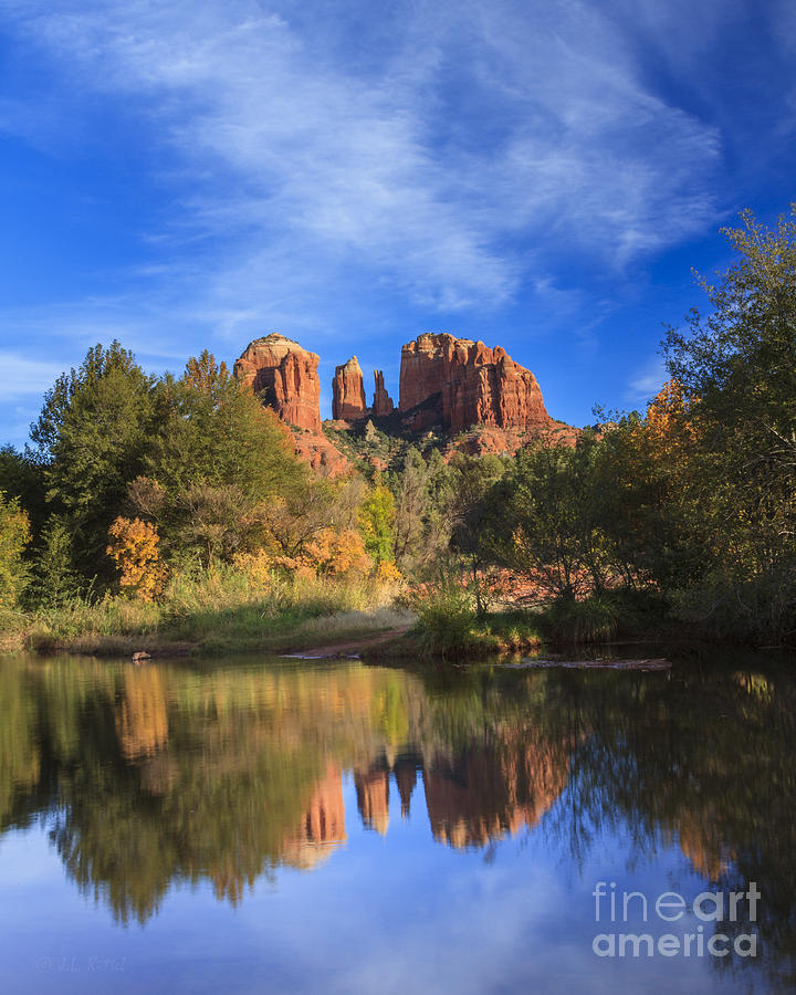 Fall Photograph - Cathedral Rock #2 by Medicine Tree Studios