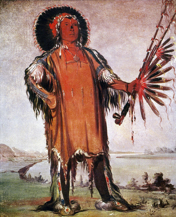 Catlin Mandan Chief, 1832 Painting by Granger Catlin Mandan Chief, 1832 Painting by Granger