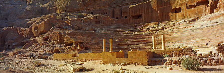 Architecture Photograph - Cave Dwellings, Petra, Jordan #1 by Panoramic Images