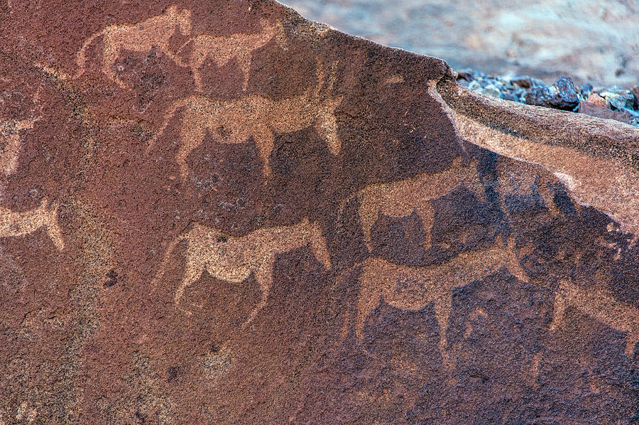 Color Image Photograph - Cave Paintings By Bushmen, Damaraland #1 by Panoramic Images