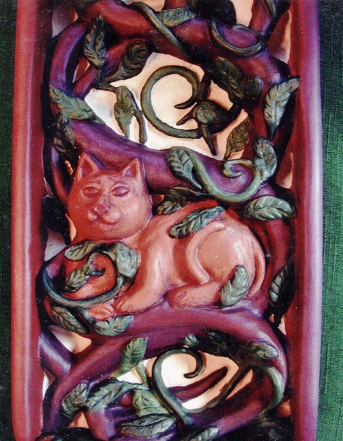 Celtic Tree of Life Detail #1 Ceramic Art by Charles Lucas