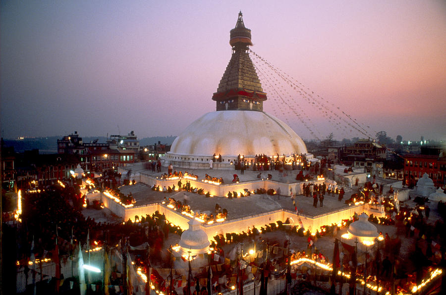 Ceremony At Boudha Stupa, Nepal #1 Photograph by Alison Wright