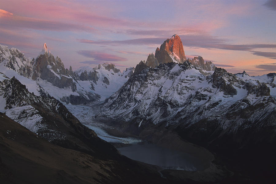Cerro Torre And Fitzroy At Dawn Photograph by Colin Monteath