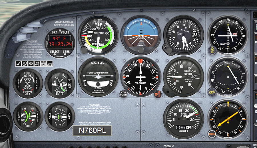 Cessna Control Panel Photograph by Paul Van Scott