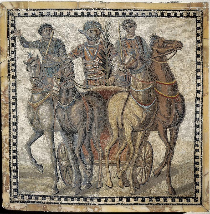 Chariot Race 3rd C.. Roman Art. Early #1 Photograph by Everett