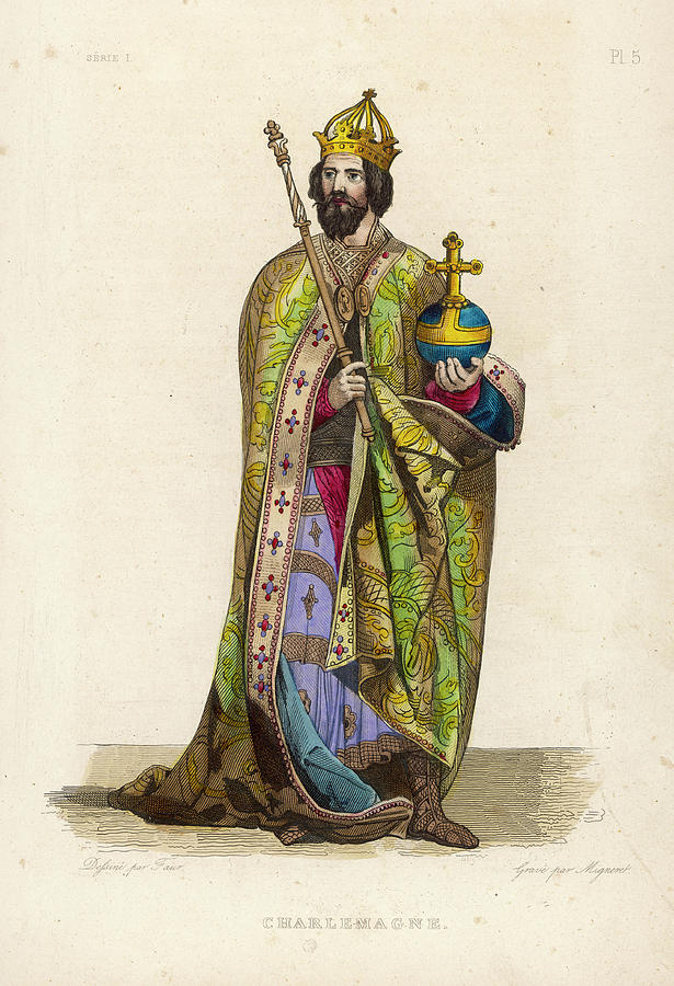 Charlemagne (carolus Magnus Drawing by Mary Evans Picture Library