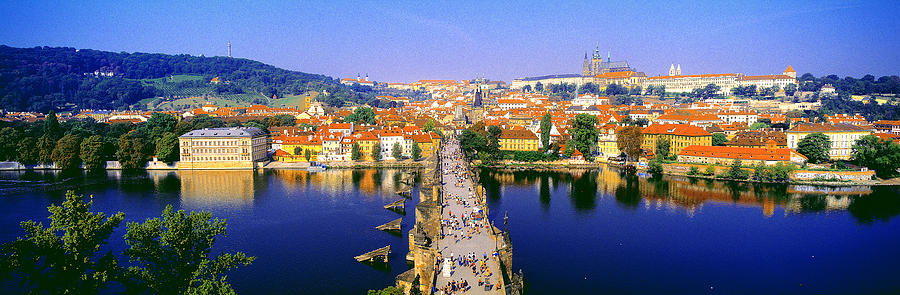 Bridge Photograph - Charles Bridge, Prague, Czech Republic #1 by Panoramic Images
